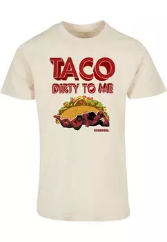 Классическая футболка ABSOLUTE CULT Shirt Deadpool - Taco Dirty To Me, кремовый