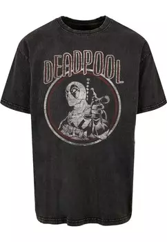 Классическая футболка ABSOLUTE CULT Shirt Deadpool - Vintage Circle, черный