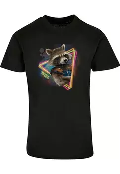 Классическая футболка ABSOLUTE CULT Shirt Guardians Of The Galaxy Vol.2 - Neon Rocket, черный