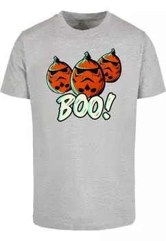 Классическая футболка ABSOLUTE CULT Shirt Halloween Pumpkins, пятнистый серый