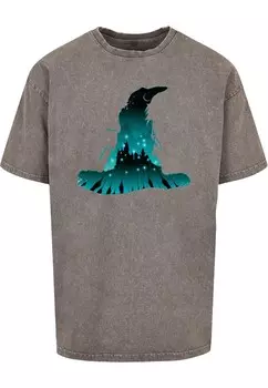 Классическая футболка ABSOLUTE CULT Shirt Harry Potter - Hogwarts Silhouette, серо-коричневый