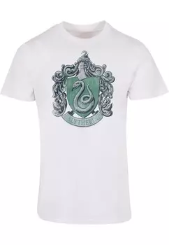 Классическая футболка ABSOLUTE CULT Shirt Harry Potter - Distressed Slytherin Crest, белый