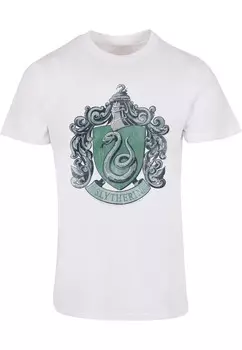 Классическая футболка ABSOLUTE CULT Shirt Harry Potter - Distressed Slytherin, белый