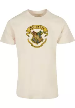 Классическая футболка ABSOLUTE CULT Shirt Harry Potter - Hogwarts Ribbon Crest, песочный