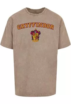 Классическая футболка ABSOLUTE CULT Shirt Harry Potter - Hogwarts Gryffindor Crest, темно-бежевый