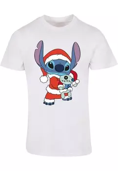 Классическая футболка ABSOLUTE CULT Shirt Lilo And Stitch - Christmas, белый