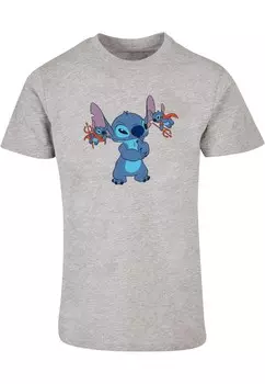 Классическая футболка ABSOLUTE CULT Shirt Lilo And Stitch - Little Devils, серый