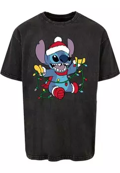 Классическая футболка ABSOLUTE CULT Shirt Lilo And Stitch - Christmas, черный