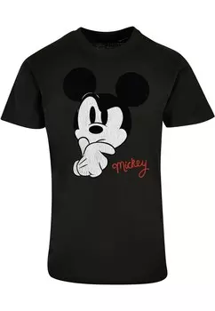 Классическая футболка ABSOLUTE CULT Shirt Mickey Mouse - Distressed Ponder, черный