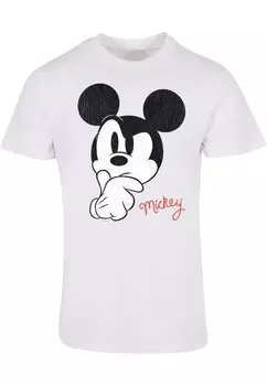 Классическая футболка ABSOLUTE CULT Shirt Mickey Mouse - Distressed Ponder, белый