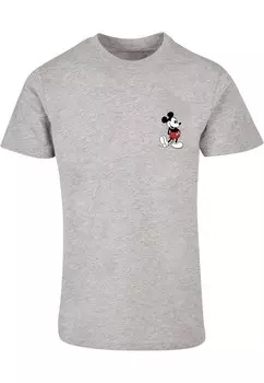Классическая футболка ABSOLUTE CULT Shirt Mickey Mouse - Kickin Retro, пятнистый серый