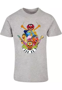 Классическая футболка ABSOLUTE CULT Shirt Muppets - Dr. Teeth and The Electric Mayhem, пятнистый серый
