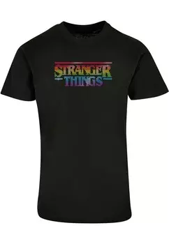 Классическая футболка ABSOLUTE CULT Shirt Stranger Things - Rainbow, черный