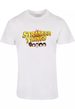 Классическая футболка ABSOLUTE CULT Shirt Stranger Things - Comic Heads, белый