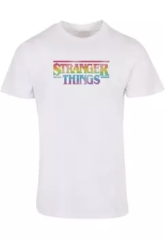 Классическая футболка ABSOLUTE CULT Shirt Stranger Things - Rainbow, белый