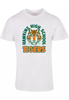 Классическая футболка ABSOLUTE CULT Shirt Stranger Things - Hawkins Arch Tiger, белый