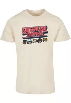 Классическая футболка ABSOLUTE CULT Shirt Stranger Things - Caricature, песочный