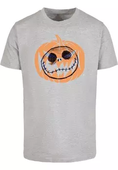 Классическая футболка ABSOLUTE CULT Shirt The Nightmare Before Christmas - Pumkin Head, серый