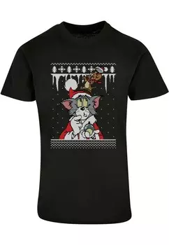 Классическая футболка ABSOLUTE CULT Shirt Tom and Jerry - Fair Isle, черный