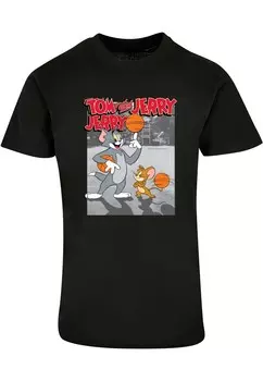 Классическая футболка ABSOLUTE CULT Shirt Tom And Jerry - Basketball Buddies, черный