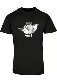 Классическая футболка ABSOLUTE CULT Shirt Tom And Jerry - Nope, черный