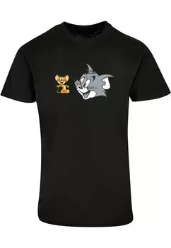 Классическая футболка ABSOLUTE CULT Shirt Tom And Jerry - Simple Heads, черный