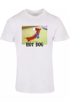 Классическая футболка ABSOLUTE CULT Shirt Tom And Jerry - Hot Dog, белый