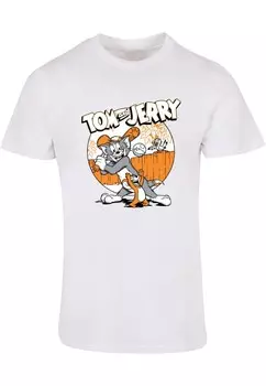 Классическая футболка ABSOLUTE CULT Shirt Tom and Jerry - Baseball, белый