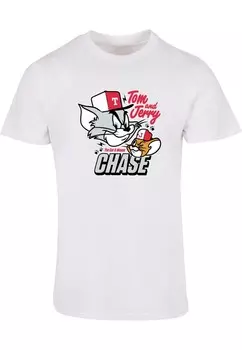 Классическая футболка ABSOLUTE CULT Shirt Tom and Jerry - Chase, белый