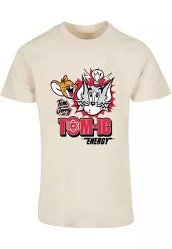 Классическая футболка ABSOLUTE CULT Shirt Tom And Jerry - Tomic Energy, песочный