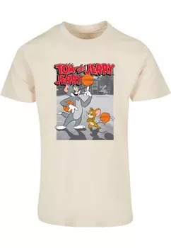 Классическая футболка ABSOLUTE CULT Shirt Tom And Jerry - Basketball Buddies, песочный