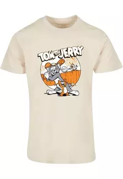 Классическая футболка ABSOLUTE CULT Shirt Tom and Jerry - Baseball, песочный