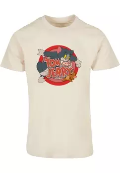 Классическая футболка ABSOLUTE CULT Shirt Tom and Jerry - Classic Catch, песочный