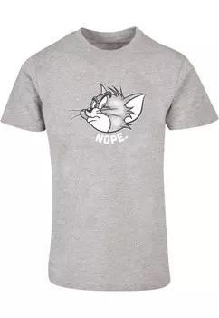 Классическая футболка ABSOLUTE CULT Shirt Tom and Jerry - Nope, цвет light grey/mottled grey