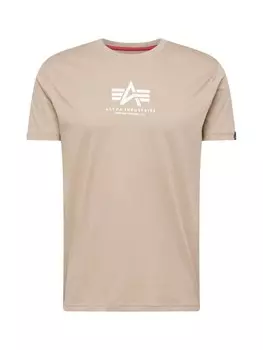 Классическая футболка ALPHA INDUSTRIES Shirt, бежевый