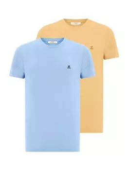 Классическая футболка Antioch Shirt, цвет light blue/light orange