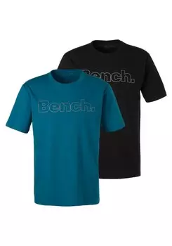 Классическая футболка BENCH Shirt, цвет sky blue/black