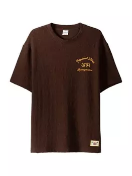 Классическая футболка Bershka Shirt, коричневый