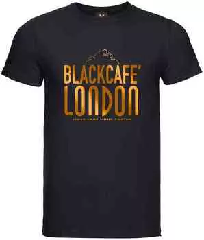 Классическая футболка Black-Cafe London, черное золото