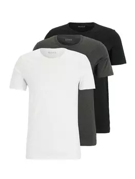 Классическая футболка BOSS Regular fit Shirt, цвет mottled grey/black/white