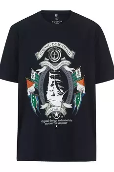 Классическая футболка Boston Park Shirt, морской синий