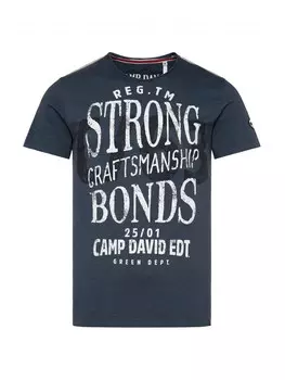 Классическая футболка CAMP DAVID Shirt The Craftsmen, темно-синий