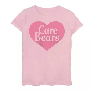 Классическая футболка Care Bears с изображением сердца и логотипом Care Bears для девочек 7–16 лет Licensed Character