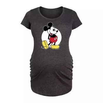Классическая футболка для беременных с рисунком Микки Мауса Disney, серый