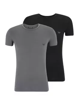 Классическая футболка Emporio Armani Shirt, цвет grey/black