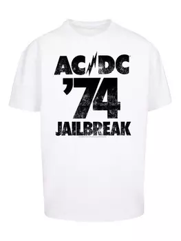 Классическая футболка F4NT4STIC Shirt ACDC Rock Band Shirt Jailbreak 74, белый