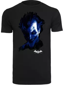 Классическая футболка F4NT4STIC Shirt DC Comics Batman Arkham Asylum Joker Face Distress, черный