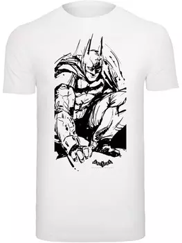 Классическая футболка F4NT4STIC Shirt DC Comics Batman Arkham Knight Sketch, белый