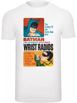 Классическая футболка F4NT4STIC Shirt DC Comics Batman TV Series Wrist Radios, белый