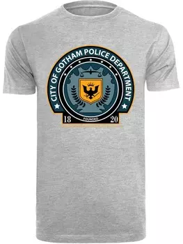 Классическая футболка F4NT4STIC Shirt DC Comics Batman Gotham Police Dept, пятнистый серый